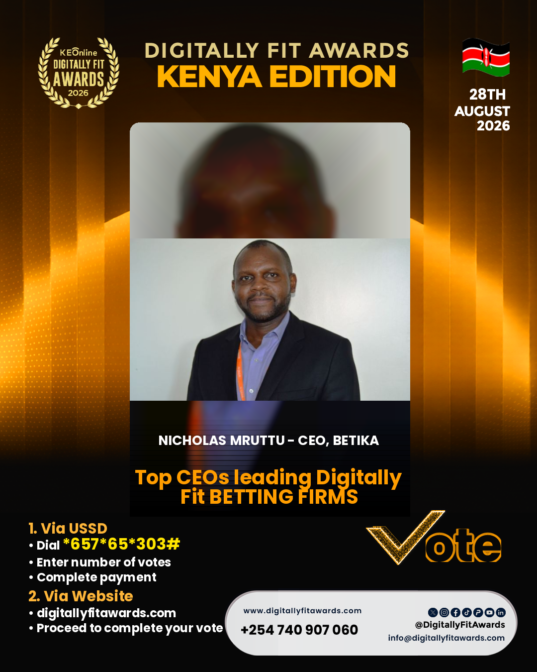 Nicholas Mruttu - CEO, Betika poster