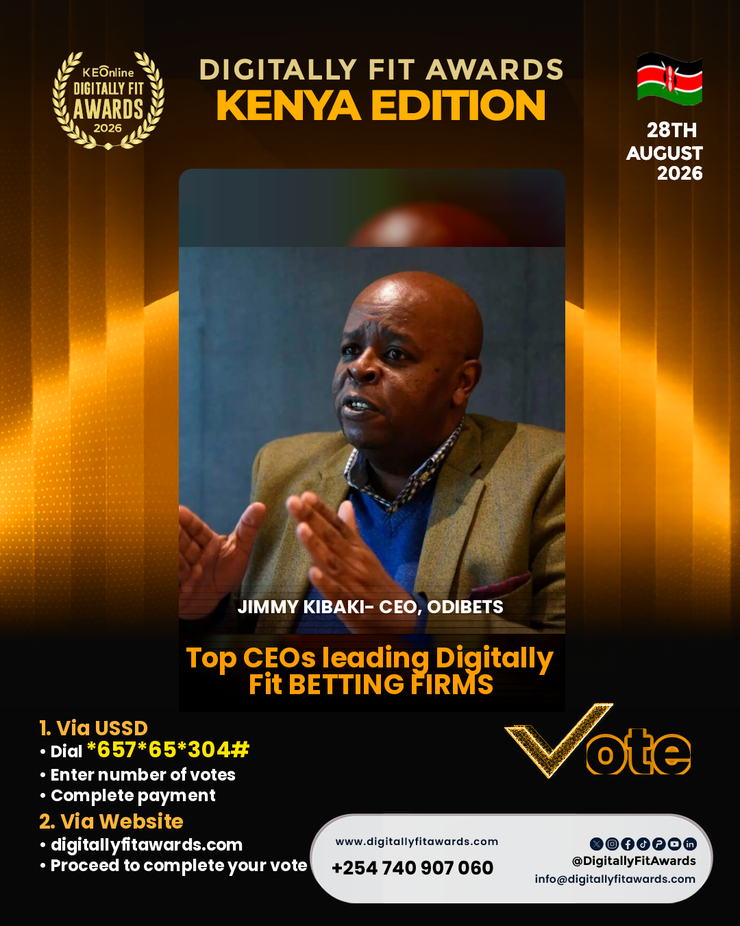 Jimmy Kibaki- CEO, Odibets poster