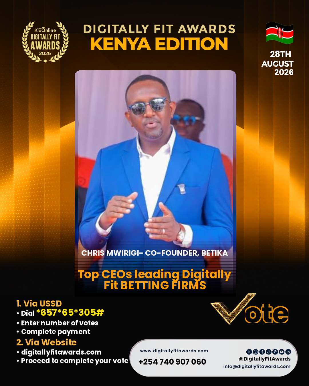 Chris Mwirigi- Co-founder, Betika poster