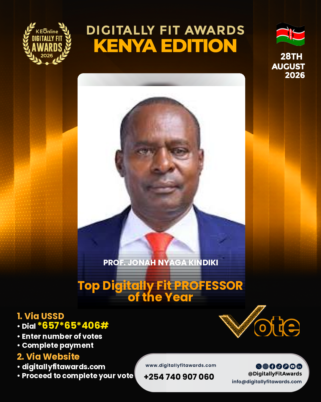 Prof. Jonah Nyaga Kindiki poster