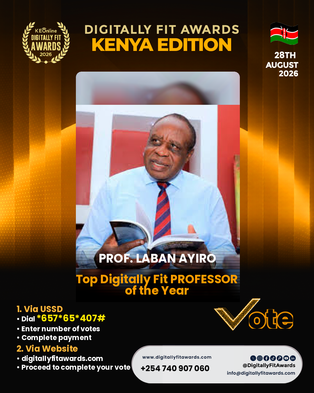Prof. Laban Ayiro poster