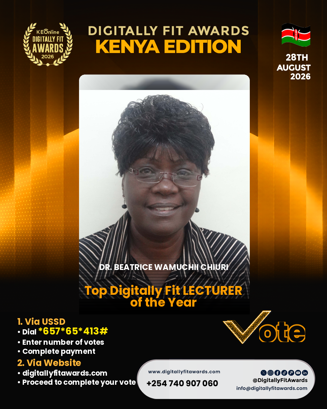Dr. Beatrice Wamuchii Chiuri poster