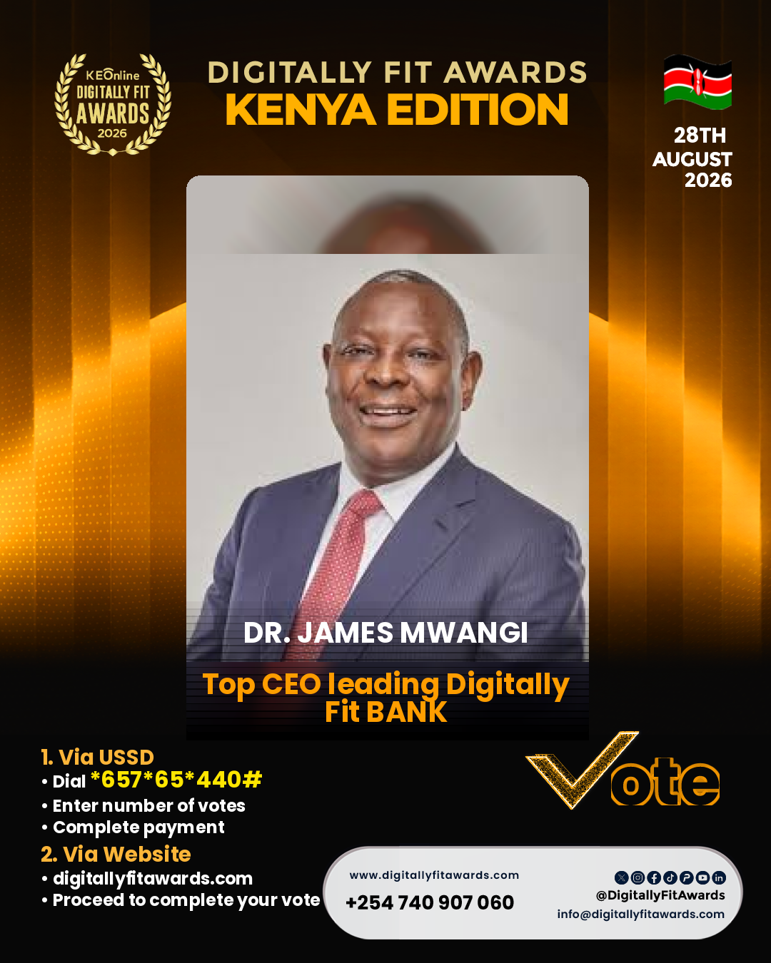 Dr. James Mwangi poster