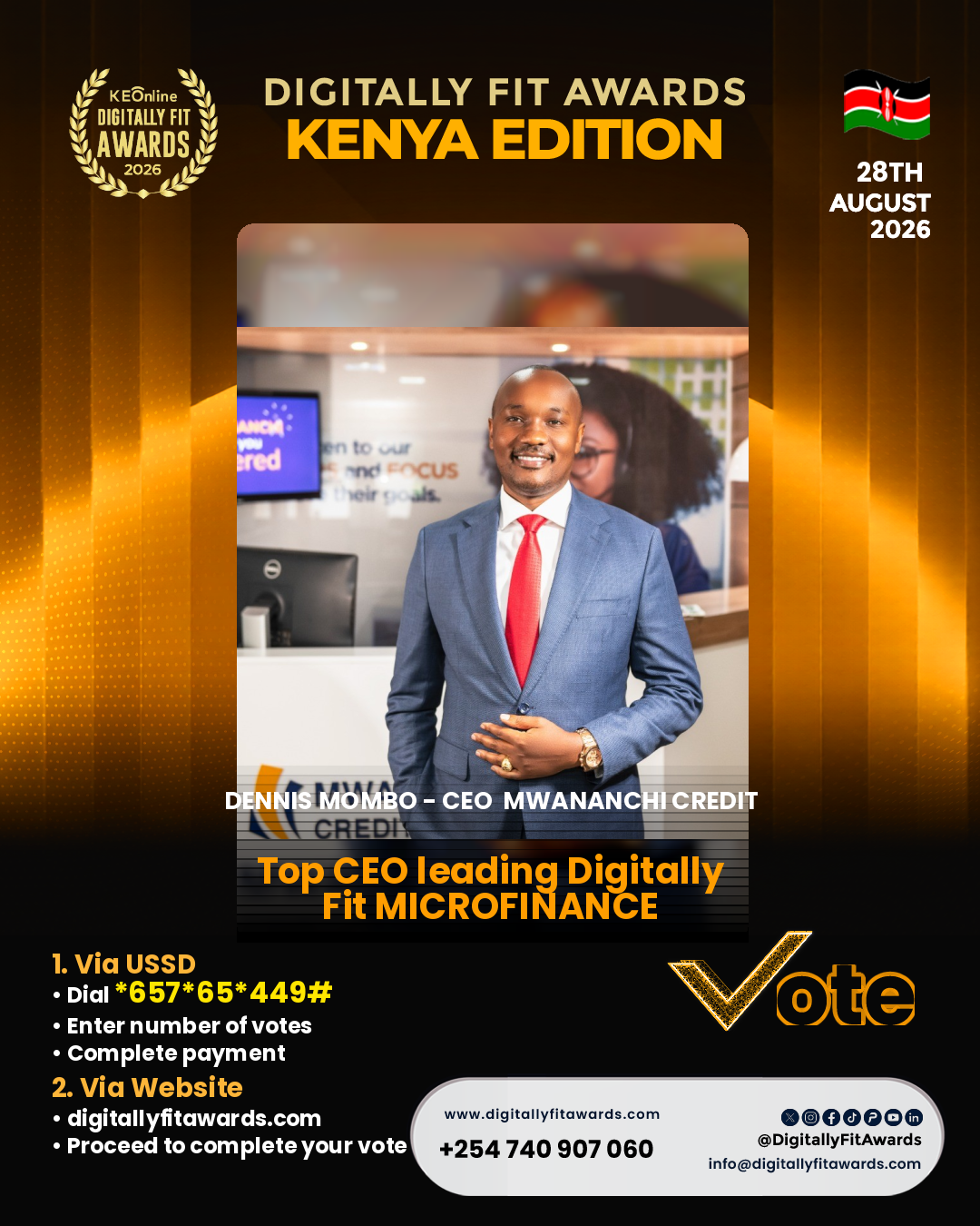 Dennis Mombo - CEO  Mwananchi Credit poster