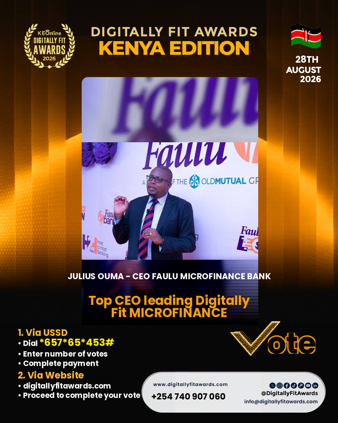 Julius Ouma - CEO Faulu Microfinance Bank poster