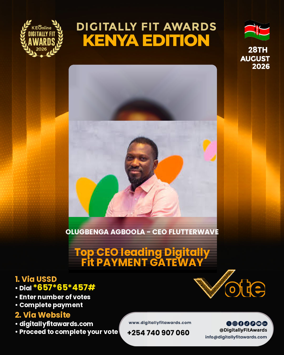 Olugbenga Agboola - CEO Flutterwave poster