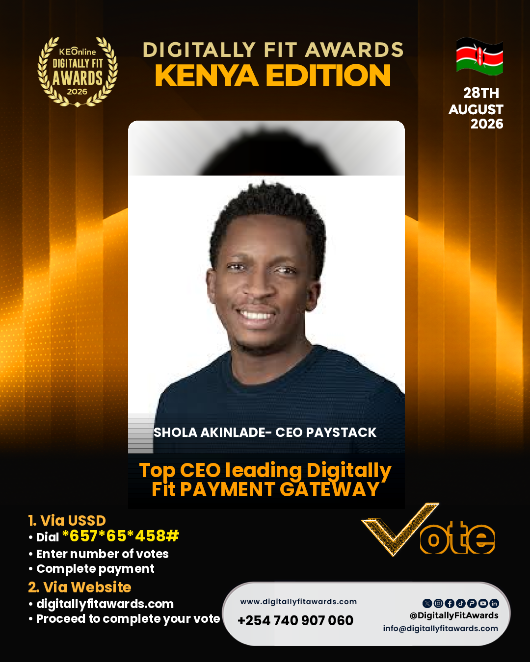 Shola Akinlade- CEO Paystack poster