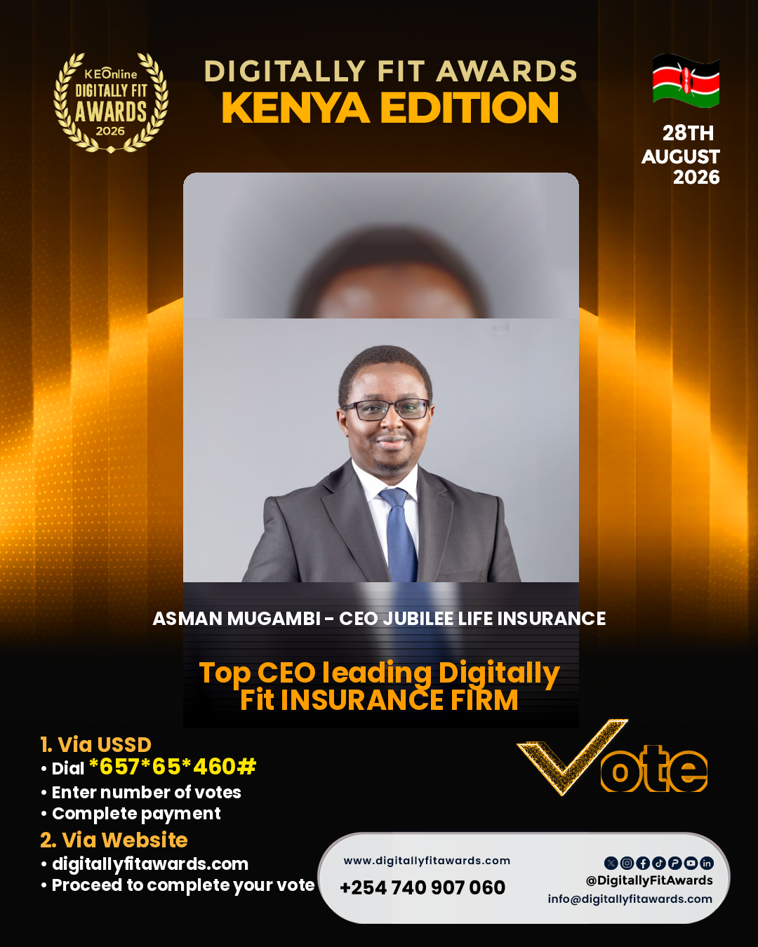 Asman Mugambi - CEO Jubilee Life Insurance poster