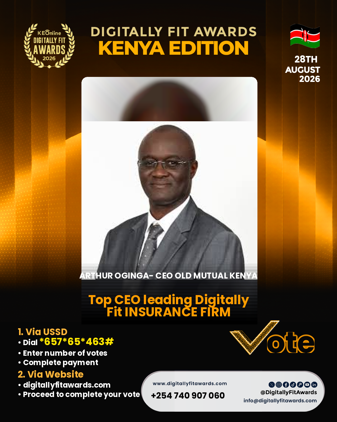 Arthur Oginga- CEO Old Mutual Kenya poster