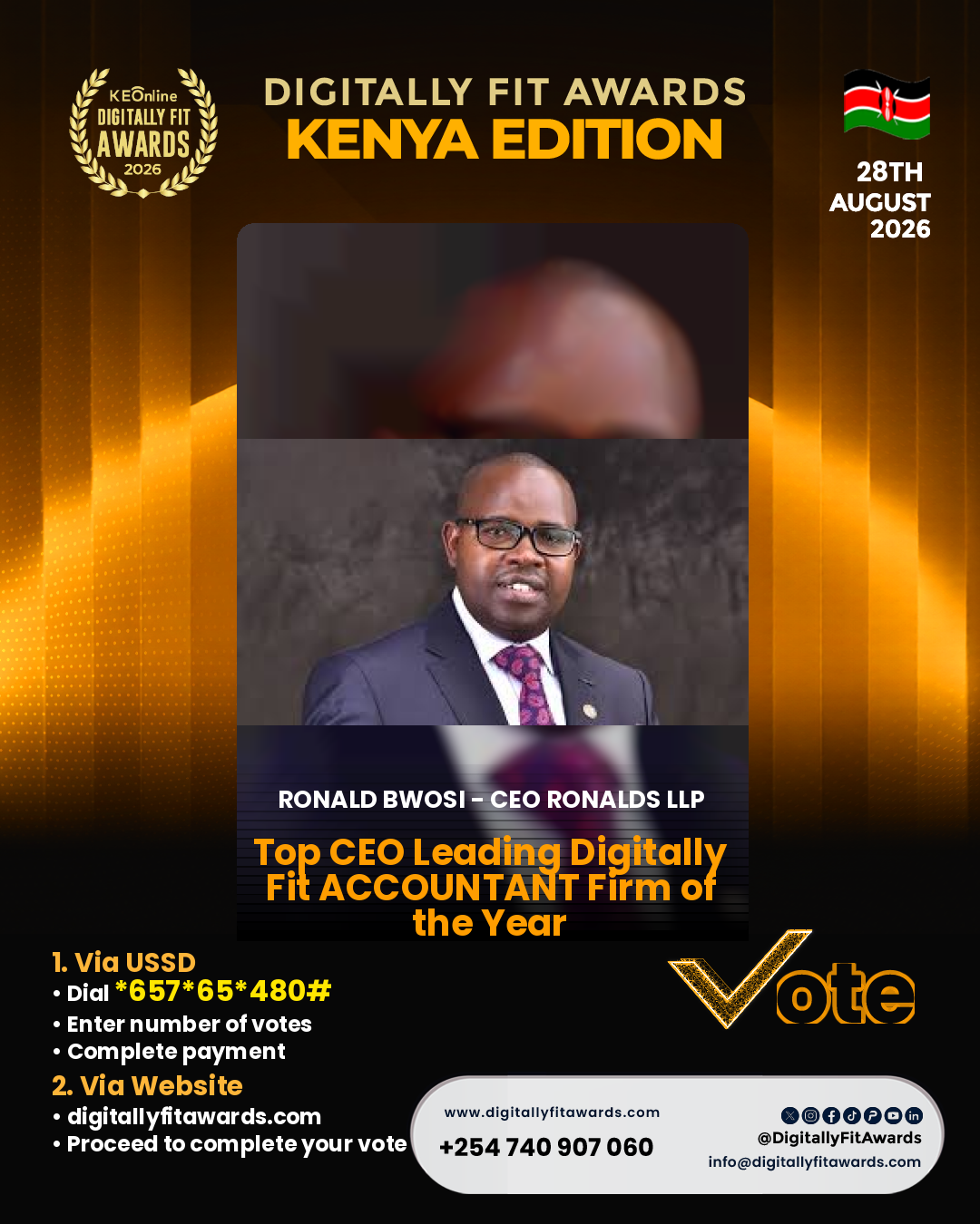 Ronald Bwosi - CEO Ronalds LLP poster