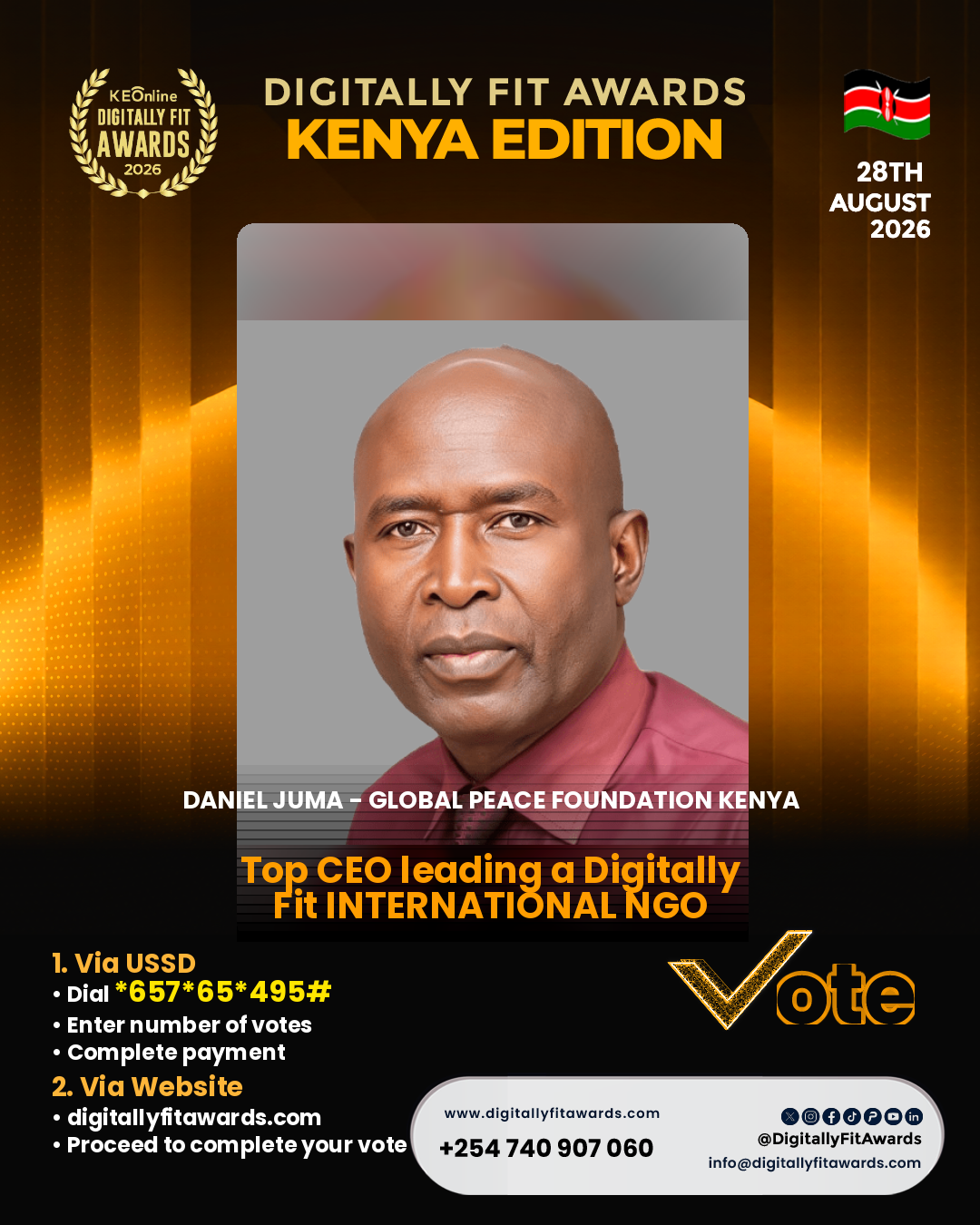 Daniel Juma - Global Peace Foundation Kenya poster