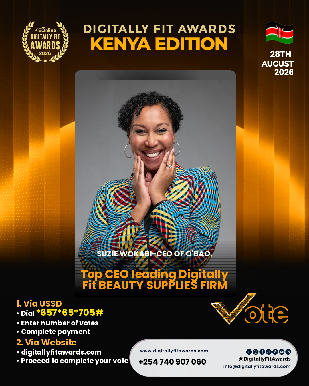 Suzie Wokabi-CEO of O'Bao, poster