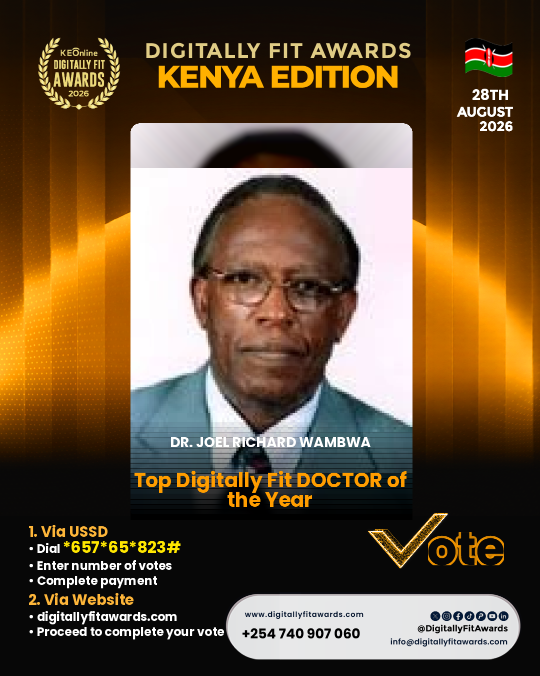 Dr. Joel Richard Wambwa poster