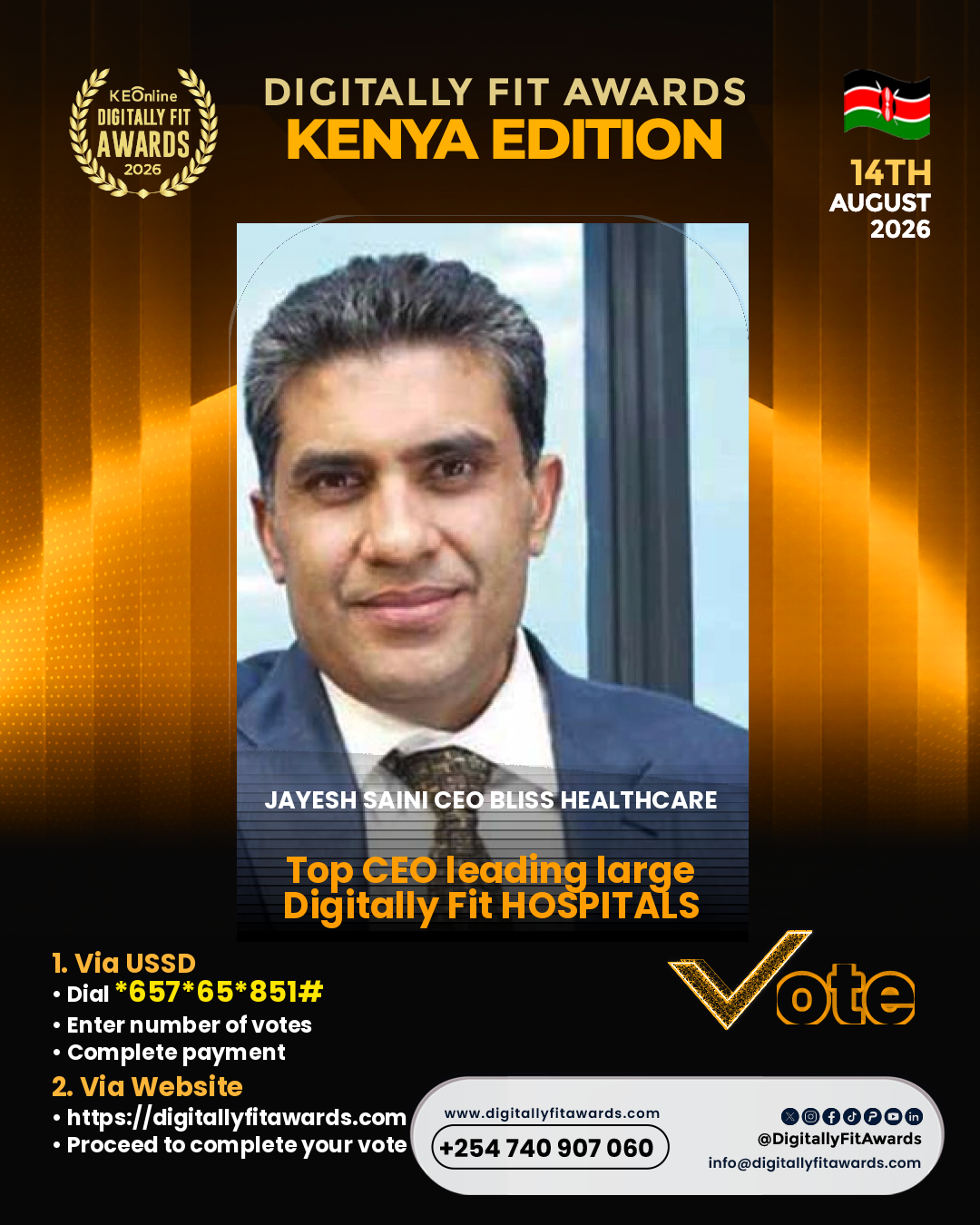 Jayesh Saini CEO Bliss Healthcare poster