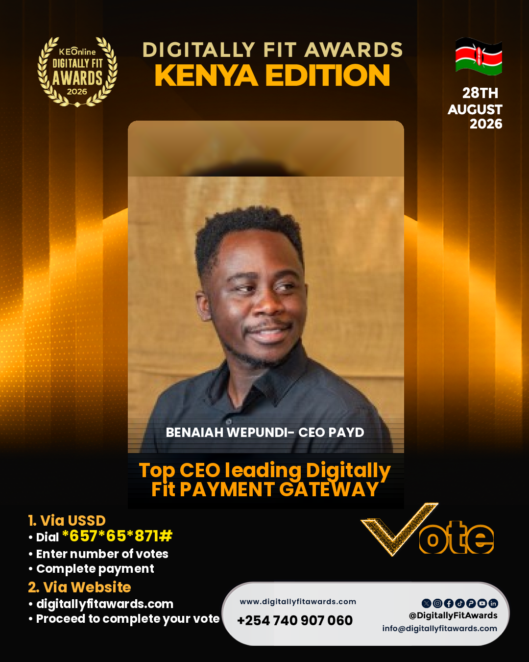 Benaiah Wepundi- CEO Payd poster