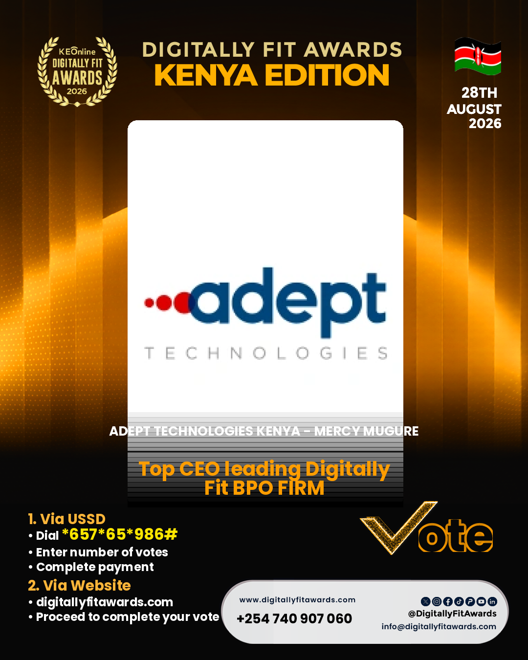 Adept Technologies Kenya - Mercy Mugure poster