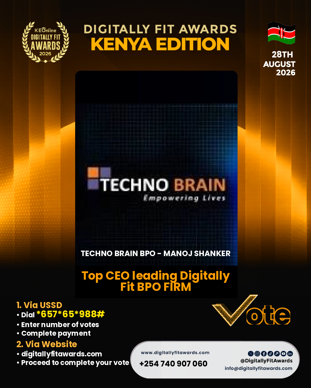 Techno Brain BPO - Manoj Shanker poster