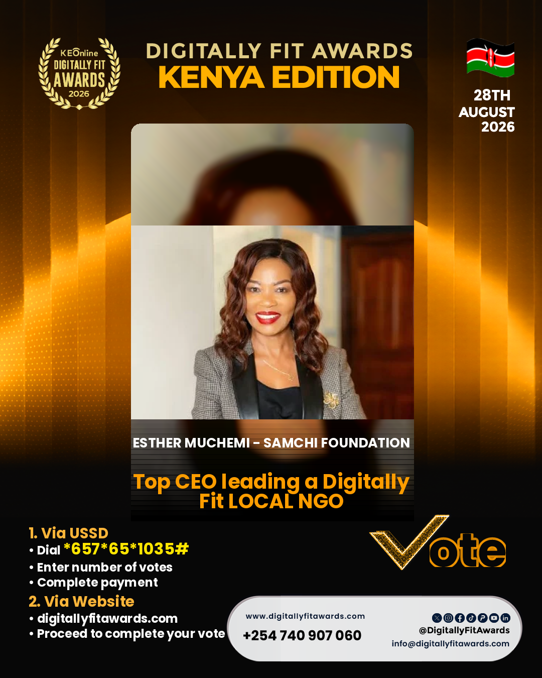 Esther Muchemi - Samchi Foundation poster