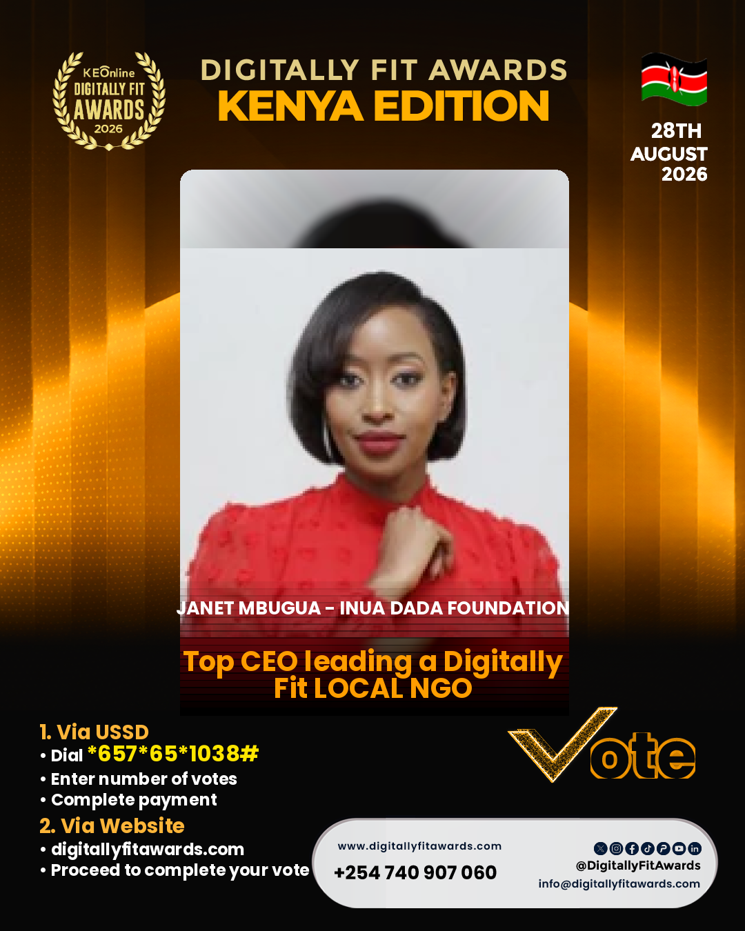 Janet Mbugua - Inua Dada Foundation poster