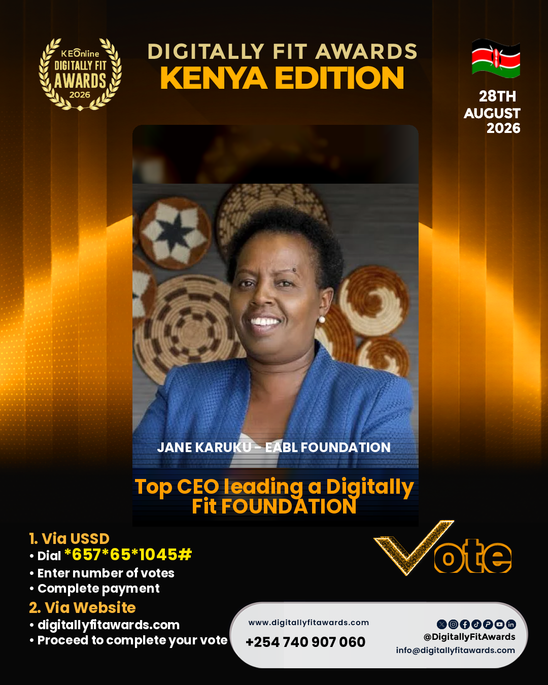 Jane Karuku - EABL Foundation poster