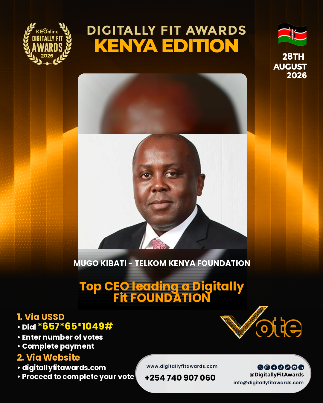 Mugo Kibati - Telkom Kenya Foundation poster