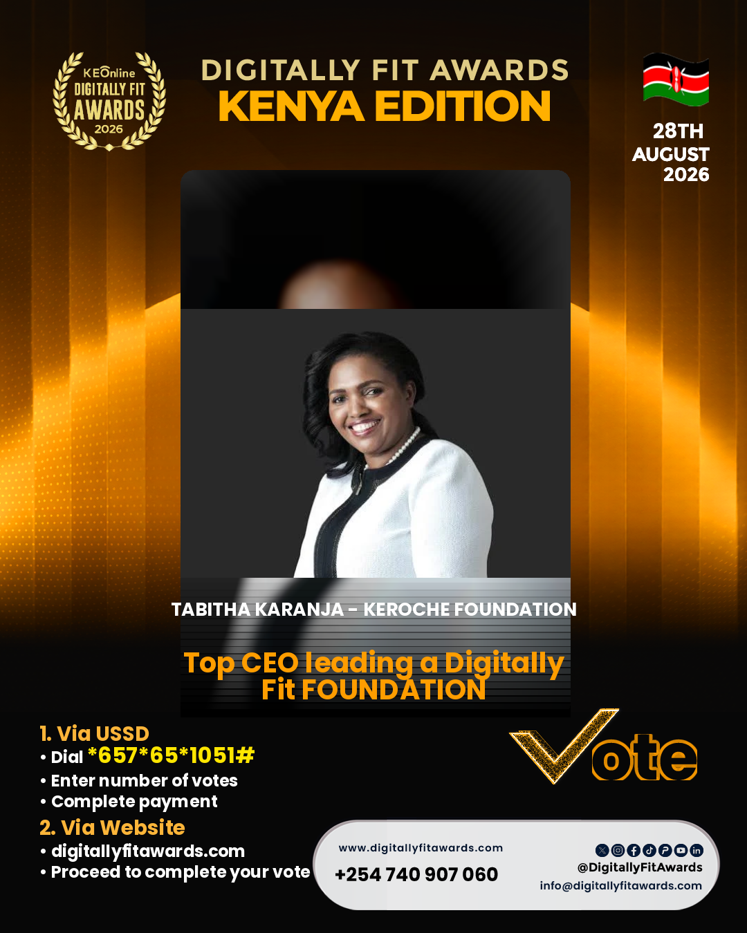 Tabitha Karanja - Keroche Foundation poster