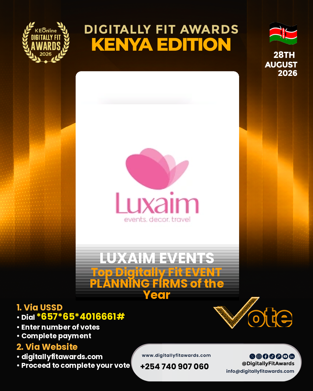 Luxaim Events poster