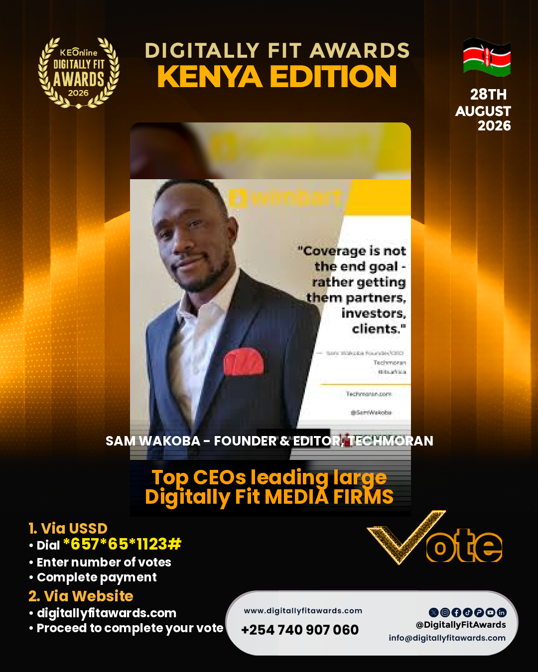 Sam Wakoba - Founder & Editor, TechMoran poster