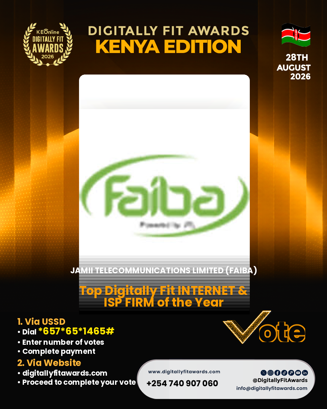 Jamii Telecommunications Limited (Faiba) poster