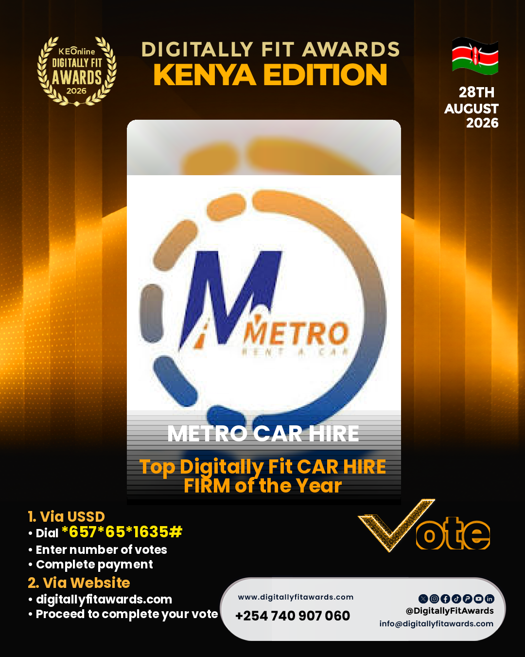 Metro car hire poster