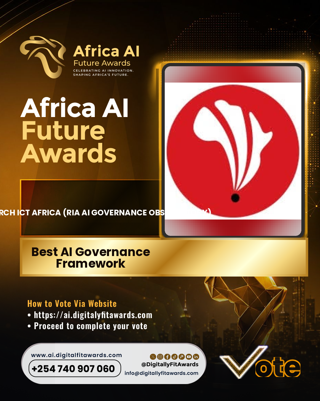 Research ICT Africa (RIA AI Governance Observatory) poster