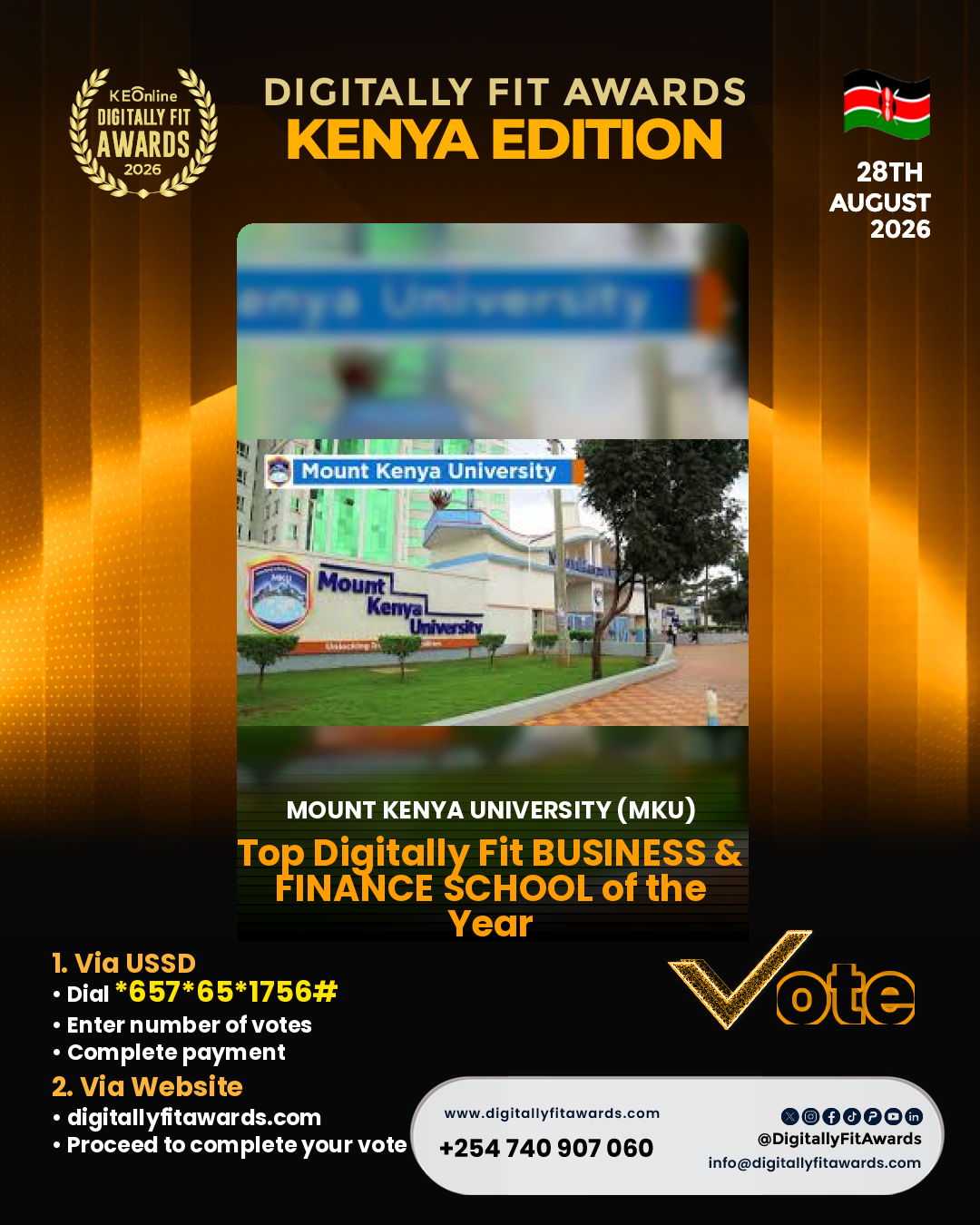 Mount Kenya University (MKU) poster