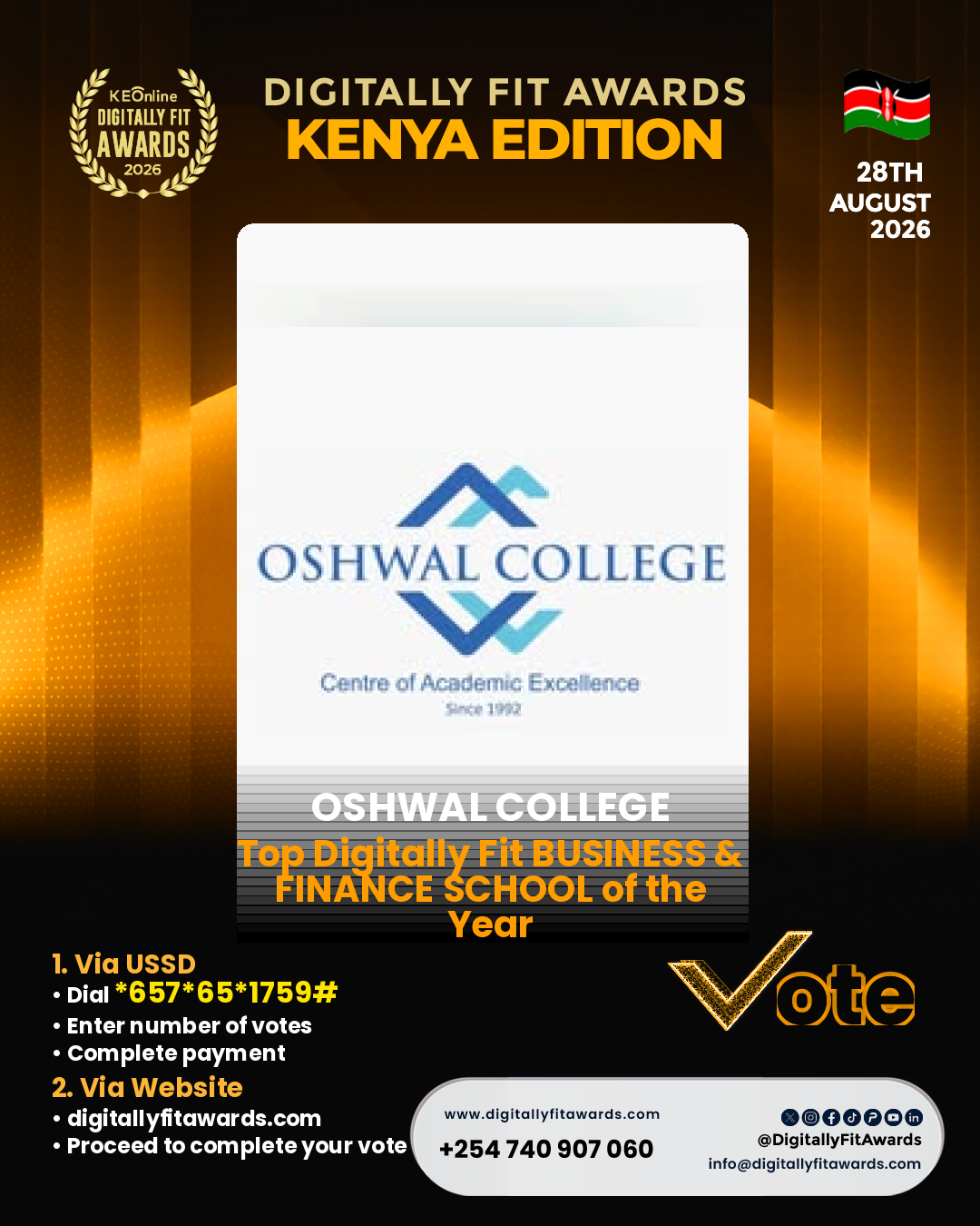 Oshwal College poster