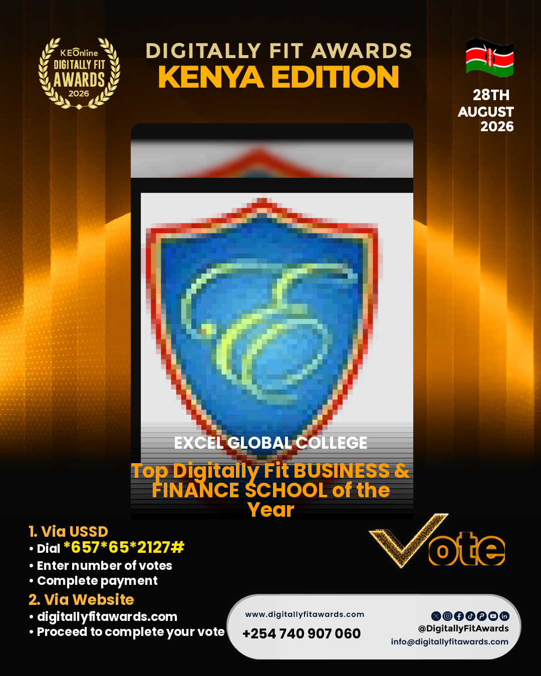 Excel Global College poster