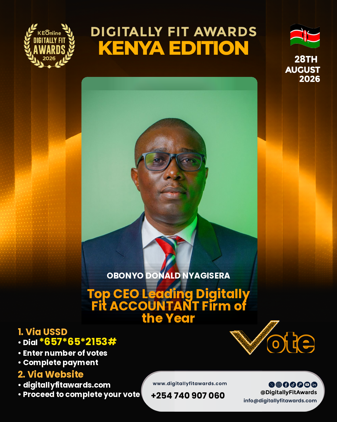 Obonyo Donald Nyagisera poster
