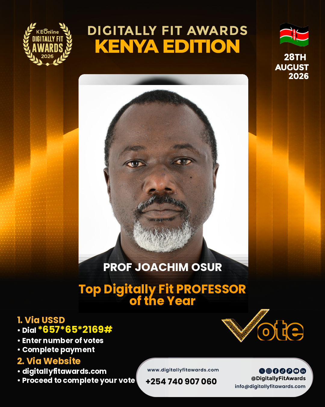 Prof Joachim Osur poster