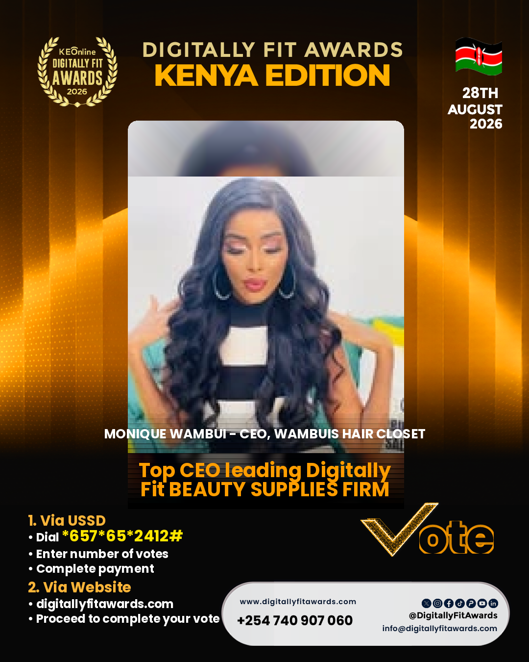 Monique Wambui - CEO, Wambuis Hair Closet poster