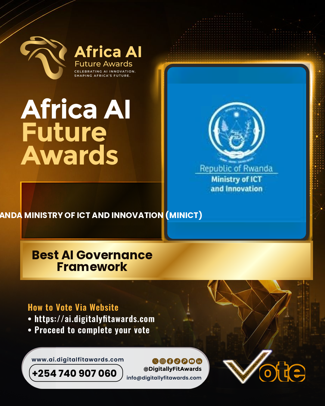 Rwanda Ministry of ICT and Innovation (MINICT) poster