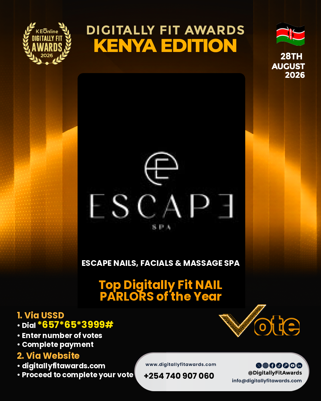 Escape Nails, Facials & massage Spa poster
