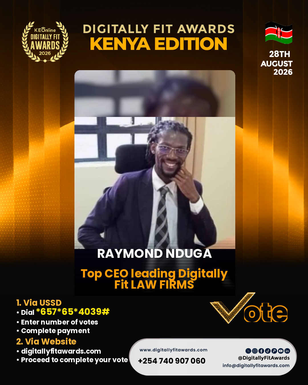 Raymond Nduga poster