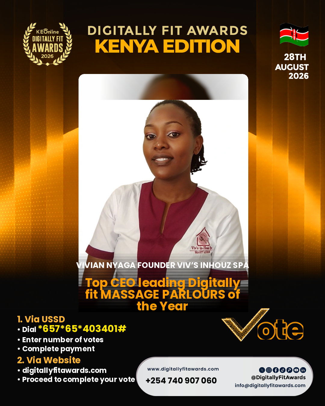 Vivian Nyaga Founder Viv’s Inhouz Spa poster