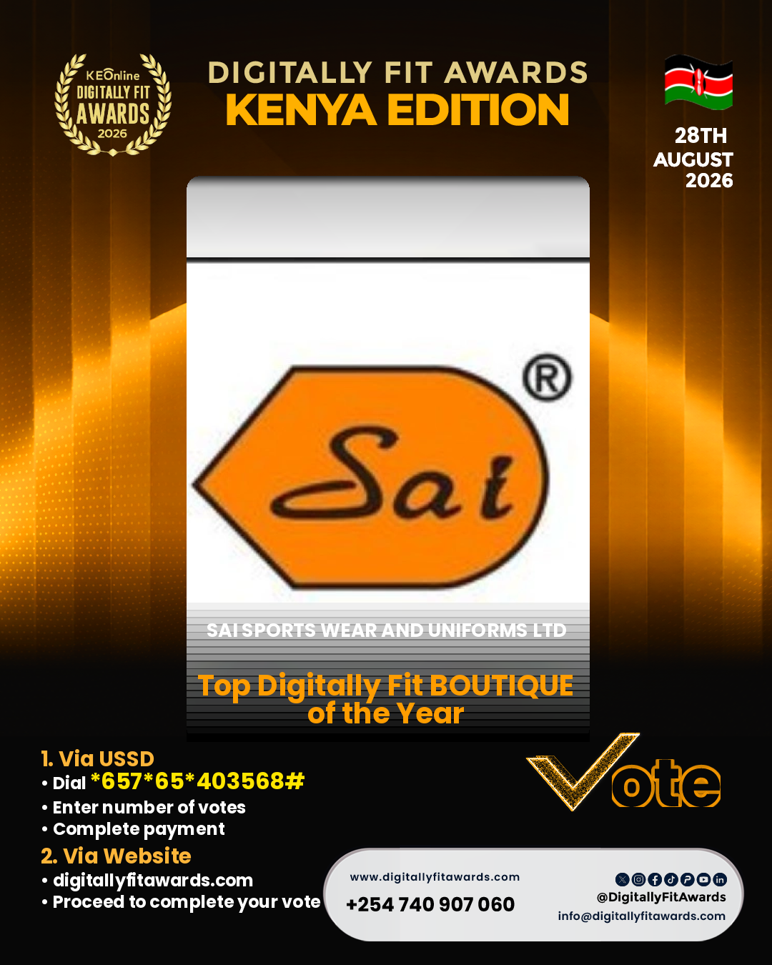 SAI SPORTS WEAR AND UNIFORMS LTD poster