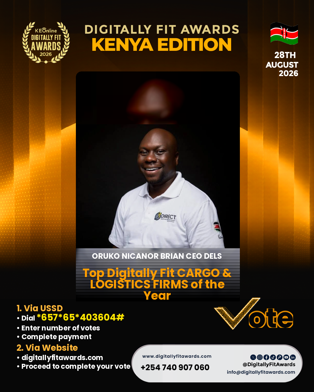 Oruko Nicanor Brian CEO DELS poster