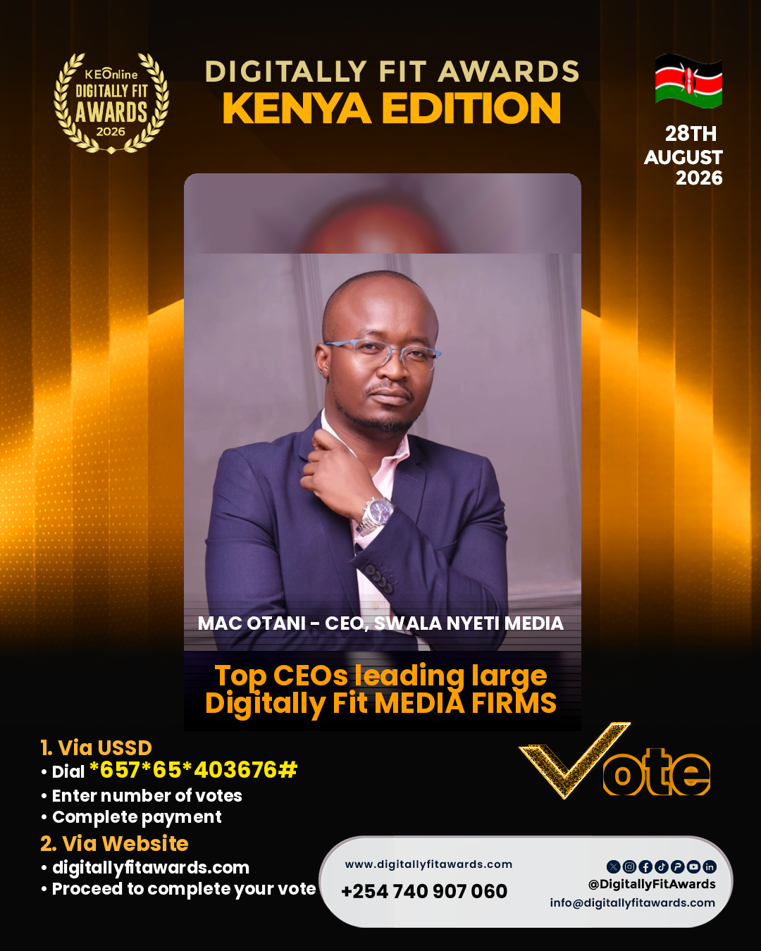 Mac Otani - CEO, Swala Nyeti Media poster