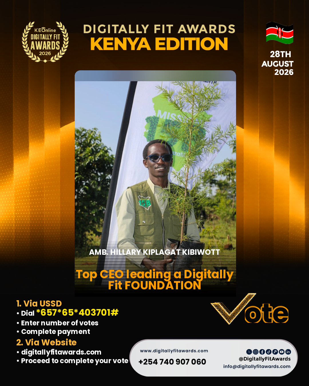 Amb. Hillary Kiplagat Kibiwott poster