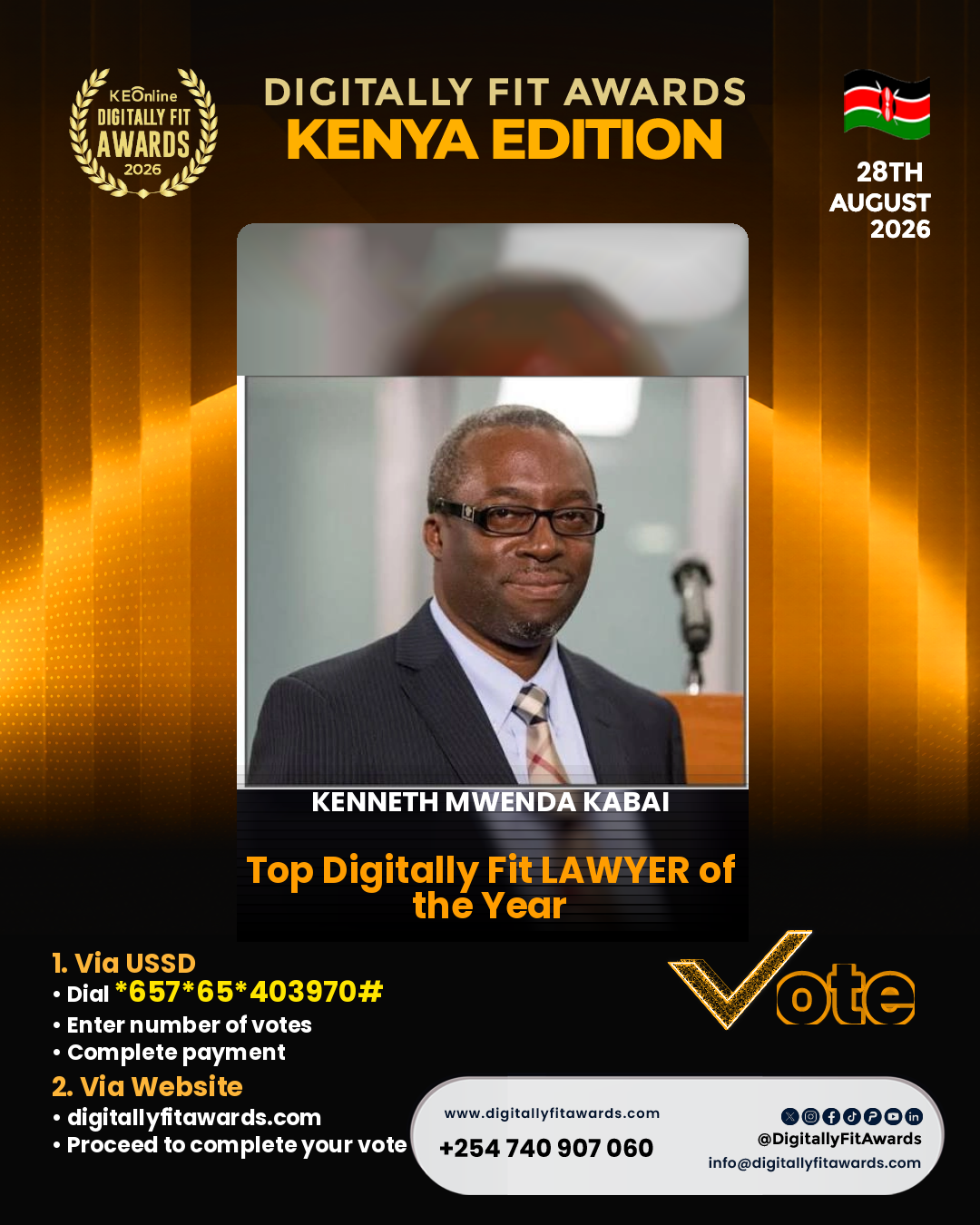 Kenneth Mwenda Kabai poster