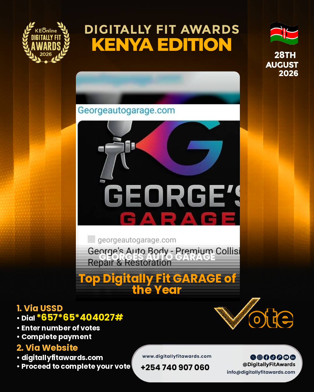 Georges auto garage poster