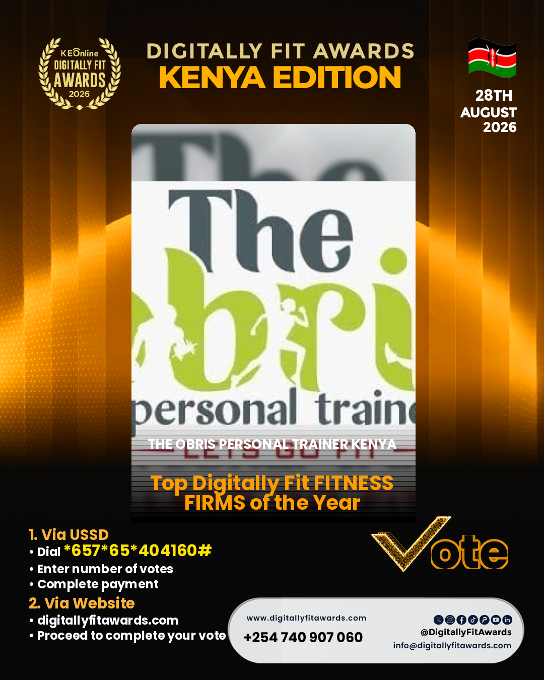 The obris personal trainer kenya poster