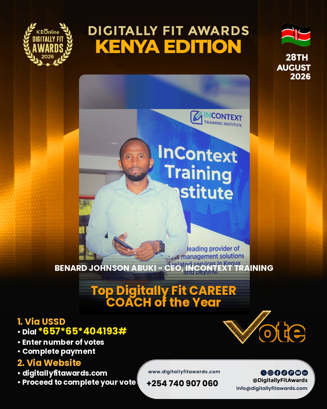 Benard Johnson Abuki - CEO, Incontext Training poster