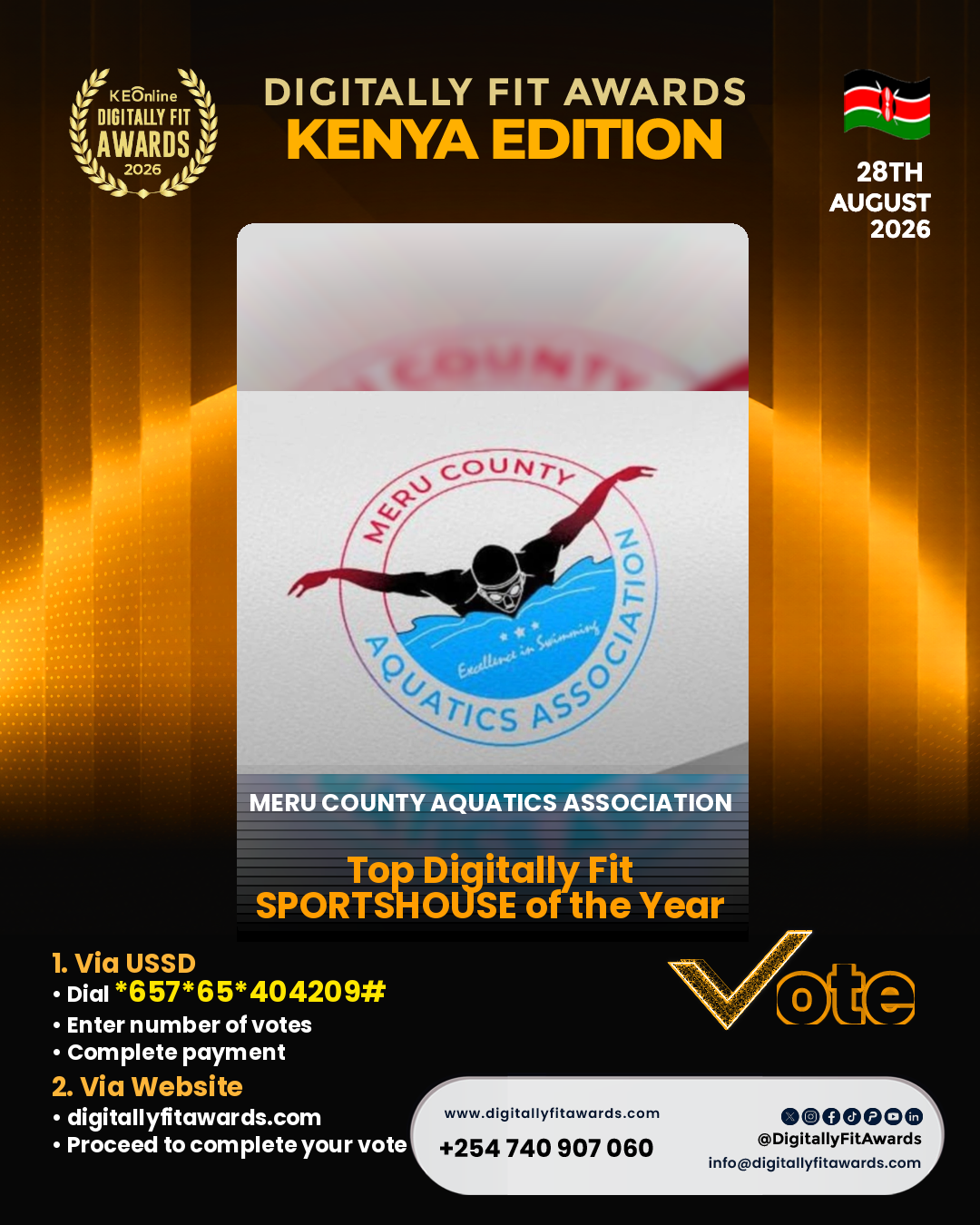 Meru County Aquatics Association poster